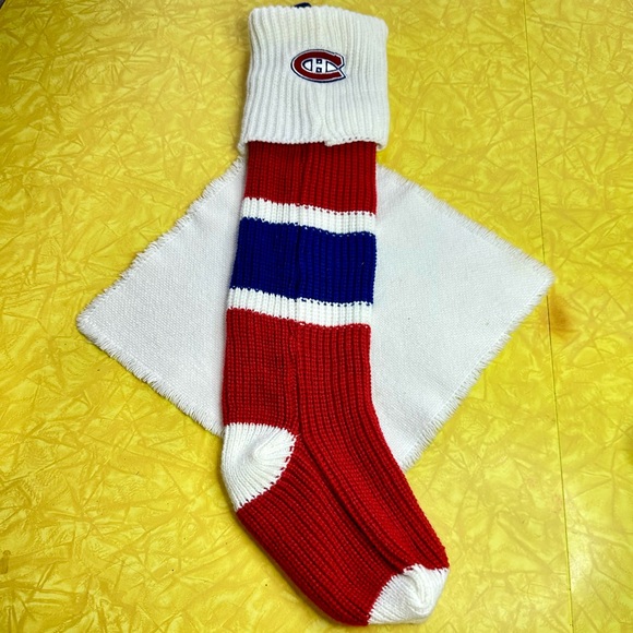 Montreal Canadiens Knit Christmas Stocking - Picture 1 of 5